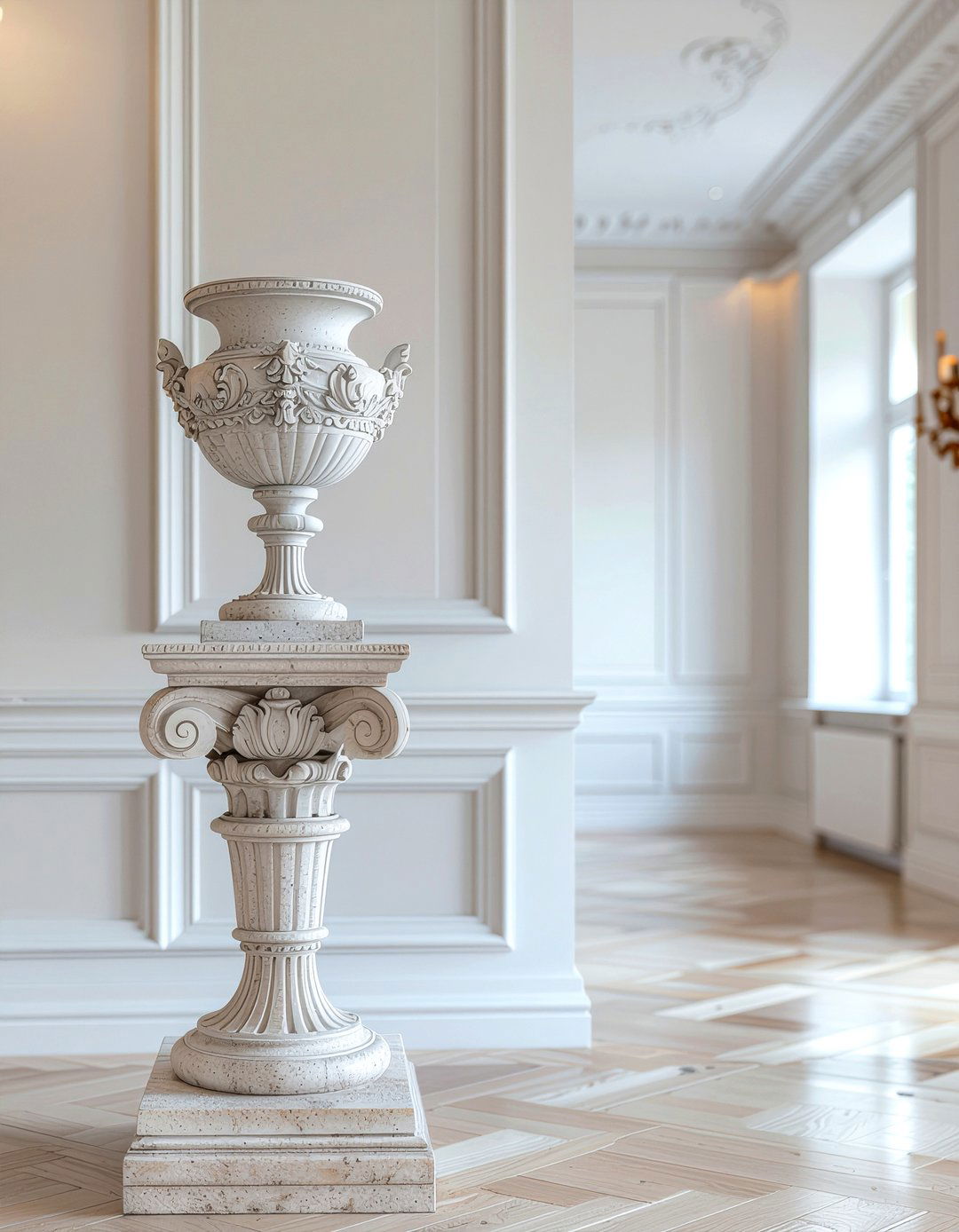 Pedestal Urn Vase - 30 empty vase decor ideas