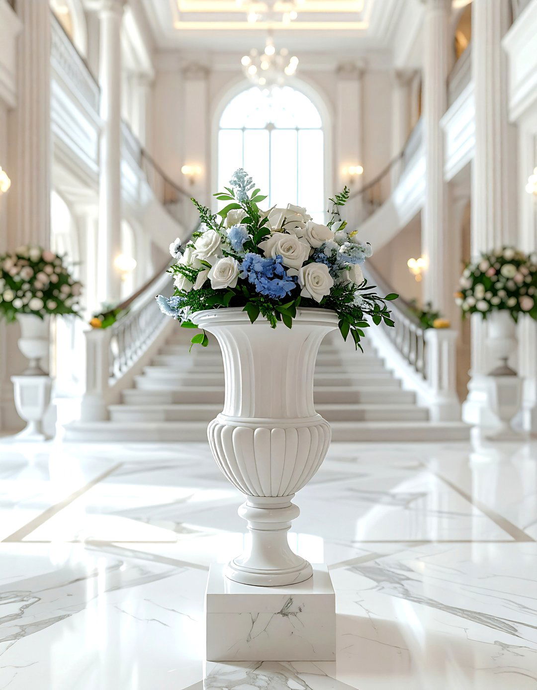 Pedestal Vase Grand Foyer - 30 statement vase ideas