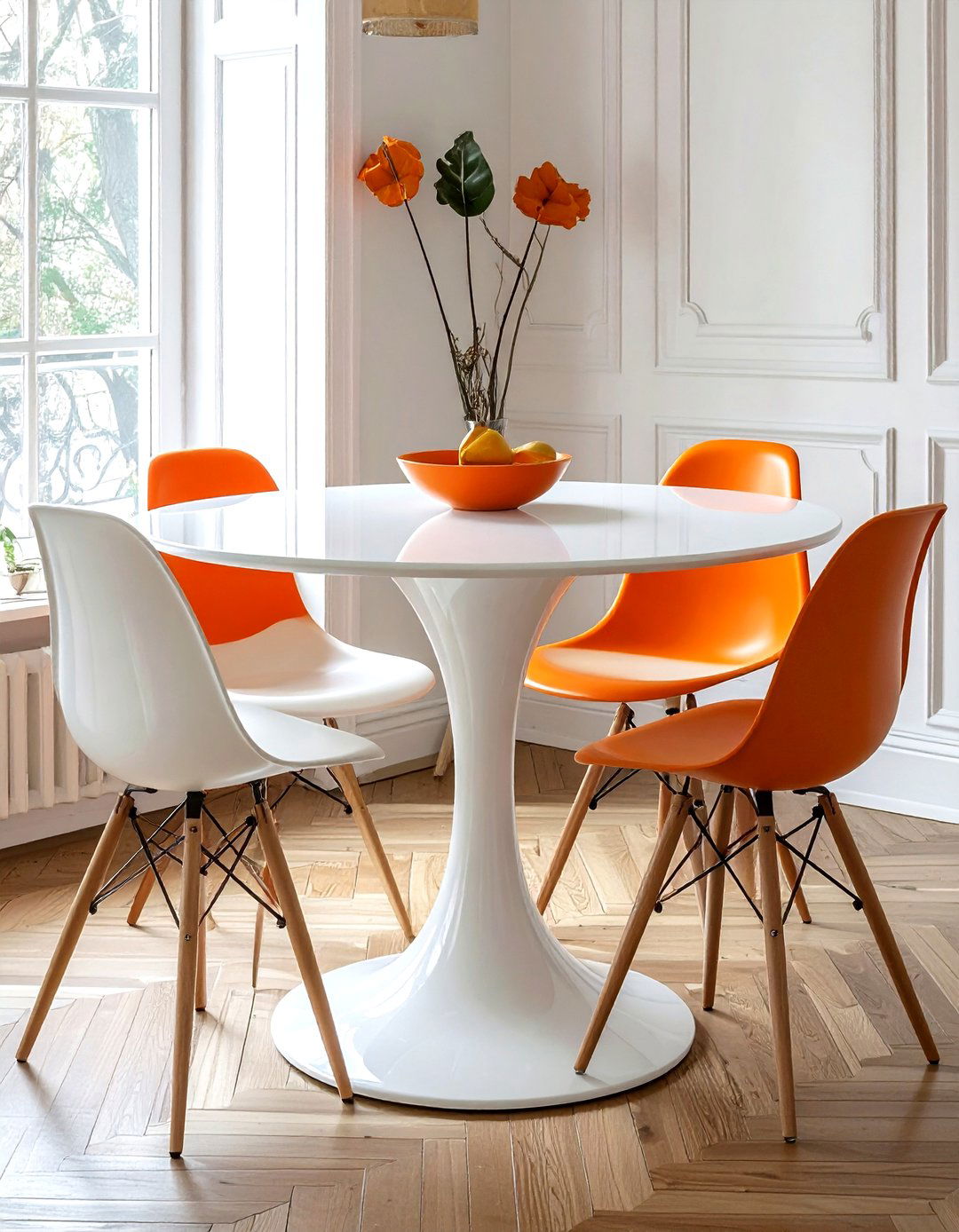 Pedestal White Dining Table - 30 white dining table ideas