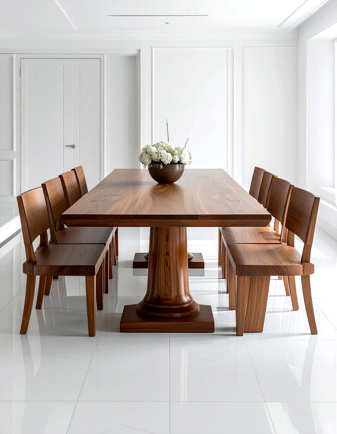 Pedestal Wood Dining Bench - 30 wood dining bench ideas