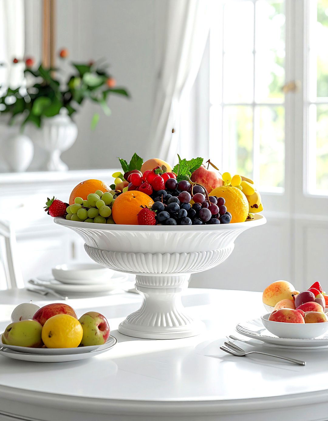 Pedestal fruit bowl - 30 kitchen fruit bowl ideas