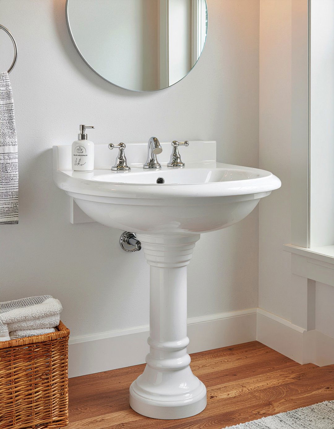 Pedestal sink - 30 small bathroom ideas