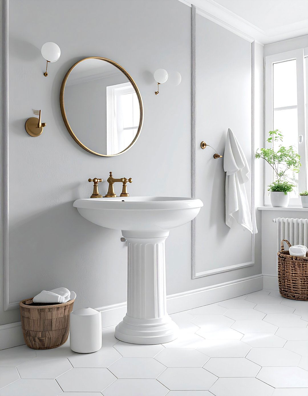 Pedestal sink - 30 vintage bathroom ideas