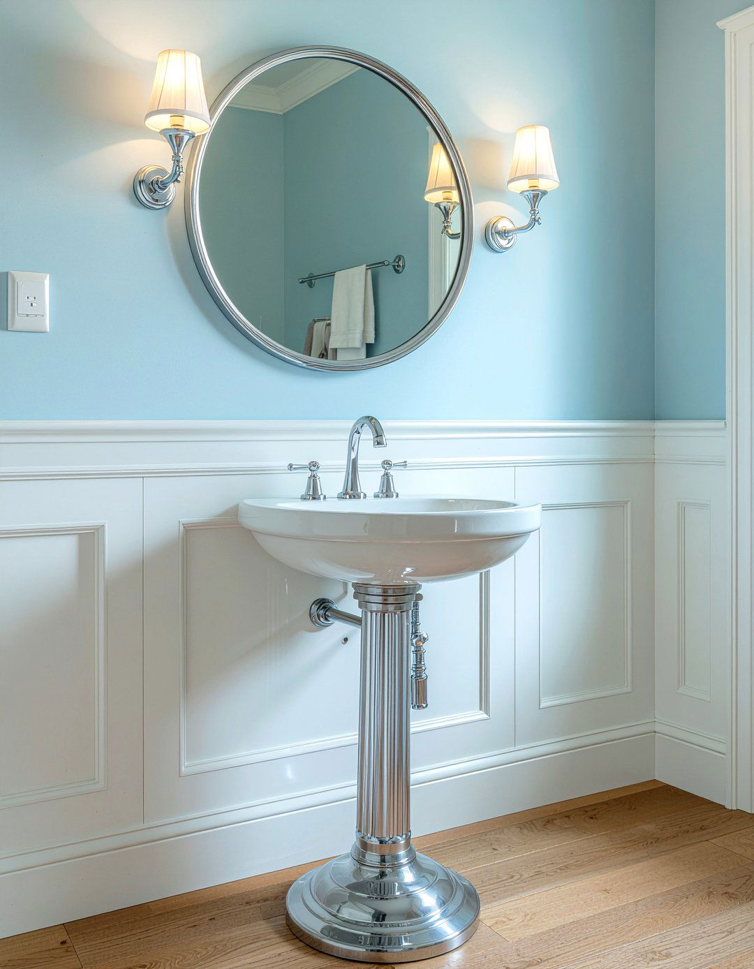 Pedestal sink - 30 bathroom maximization ideas