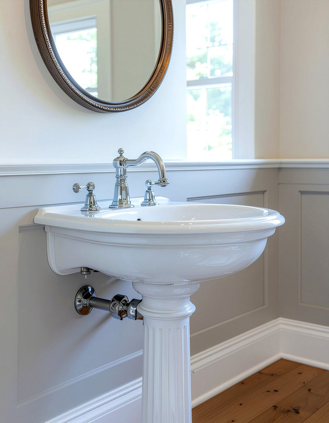 Pedestal sink - 30 bathroom proportion ideas