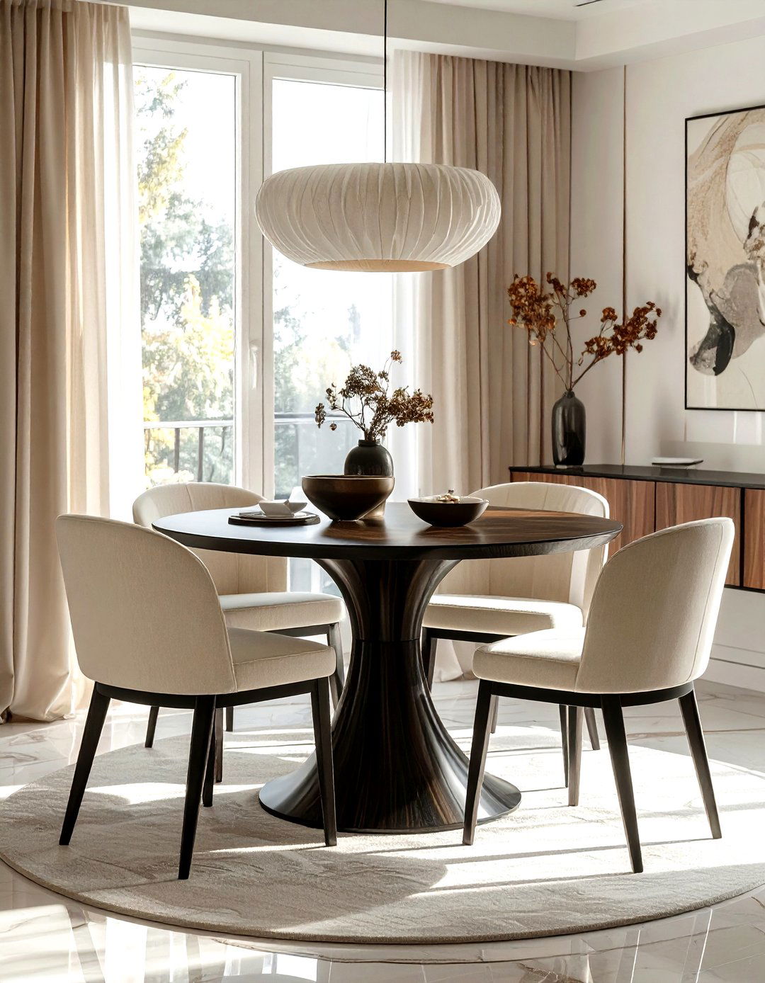 Pedestal table dining room - 30 viral dining room ideas