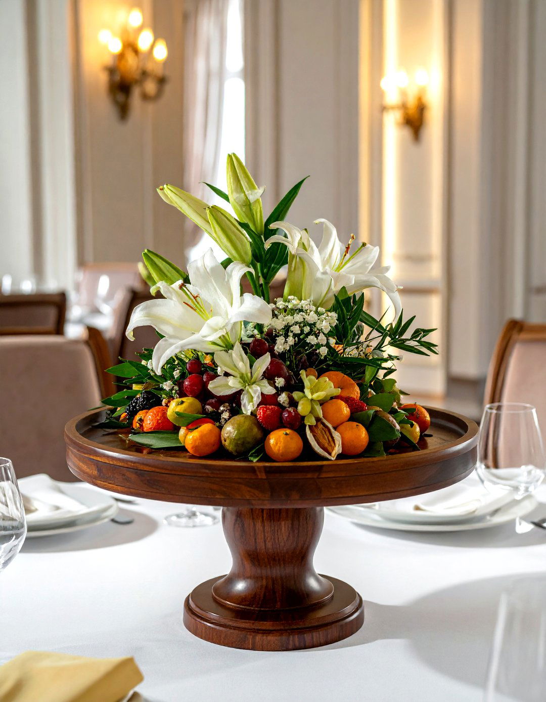 Pedestal tray - 30 tray centerpiece dining ideas