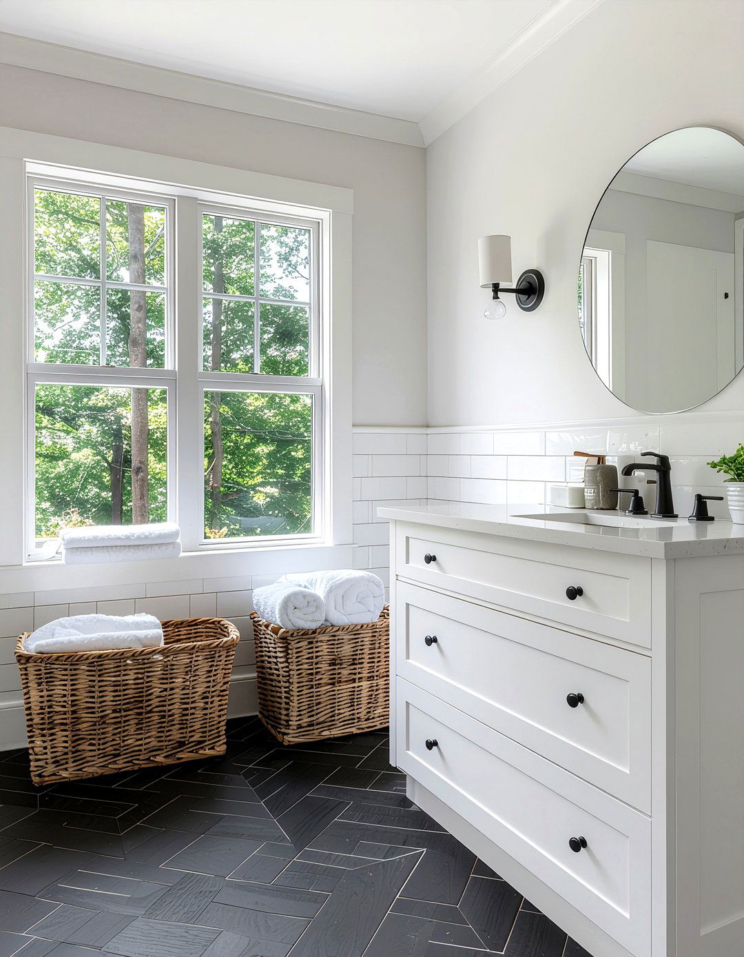 Peel And Stick Floor Tile - 30 bathroom refresh ideas