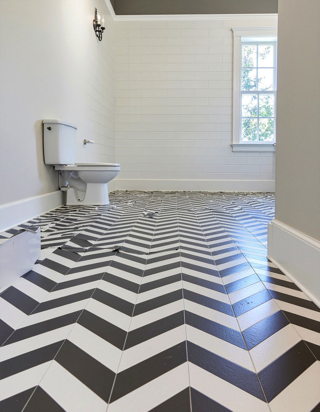 Peel And Stick Floor - 30 bathroom high-low mixing ideas