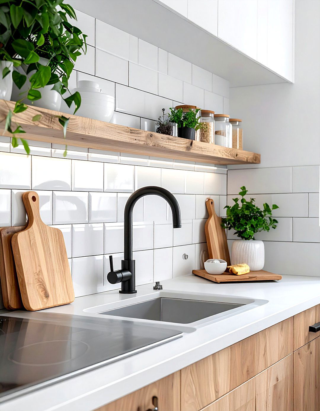 Peel and stick backsplash - 30 DIY kitchen ideas