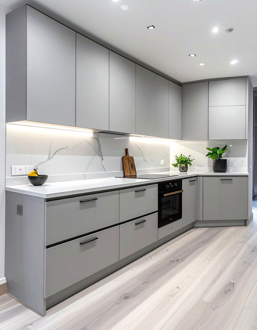 Peel and stick cabinet film - 30 DIY kitchen cabinet ideas