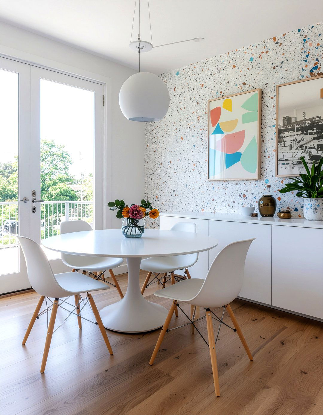 Peel and stick dining room wallpaper - 30 dining room wallpaper accent ideas