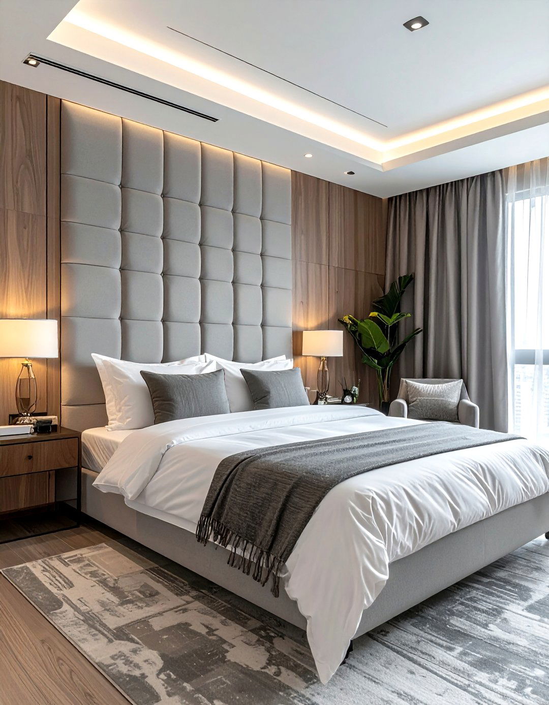 Peel and stick headboard - 30 removable bedroom ideas