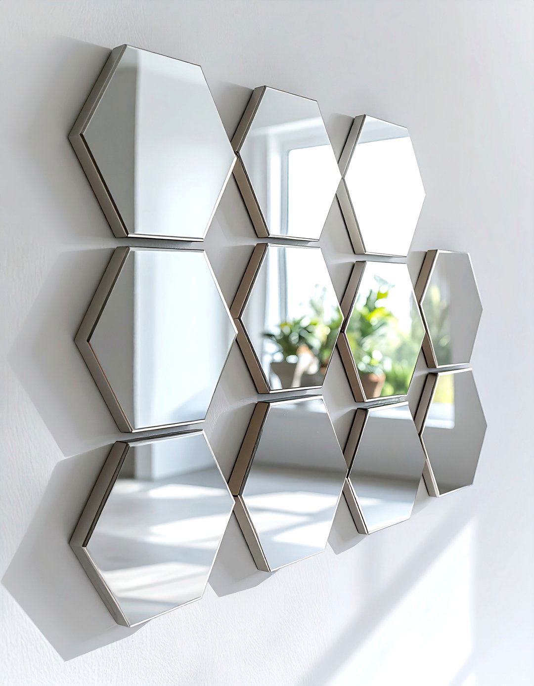 Peel and stick mirror - 30 no drill bedroom ideas