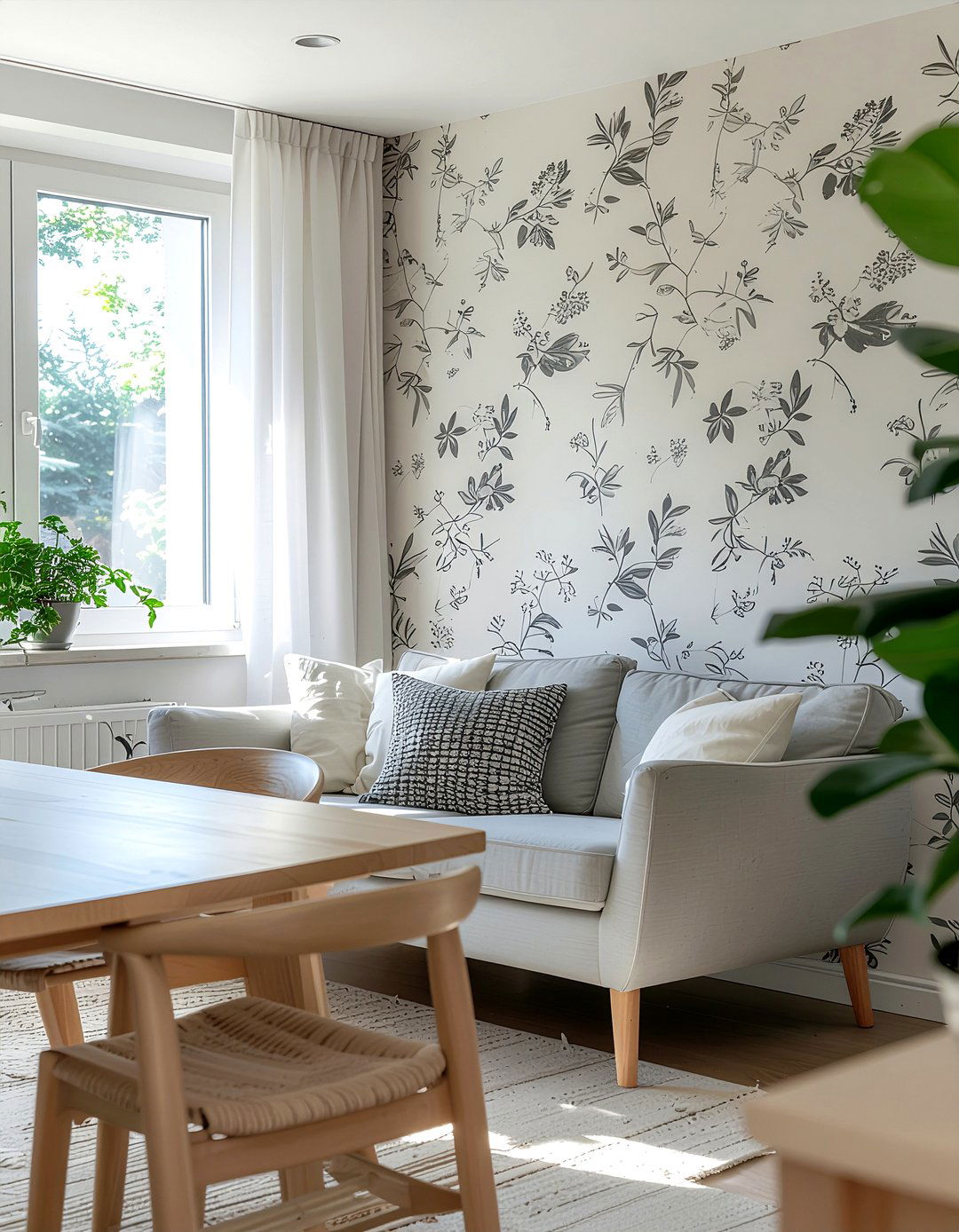 Peel and stick wallpaper - 30 dining room glow-up ideas