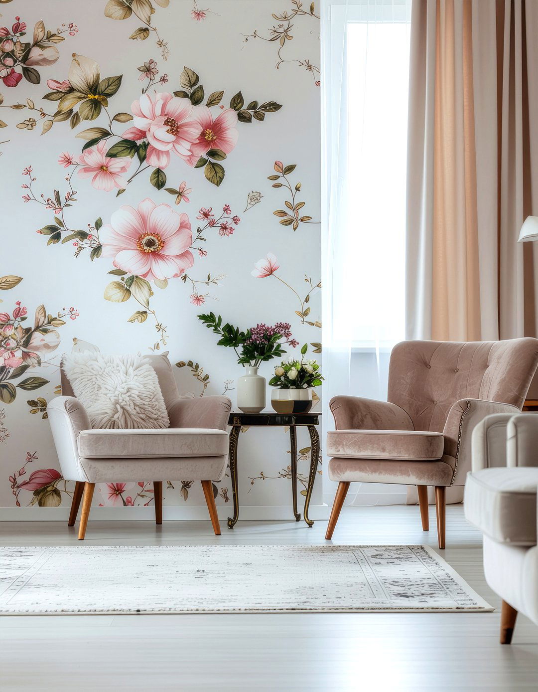 Peel and stick wallpaper - 30 living room modern wallpapers