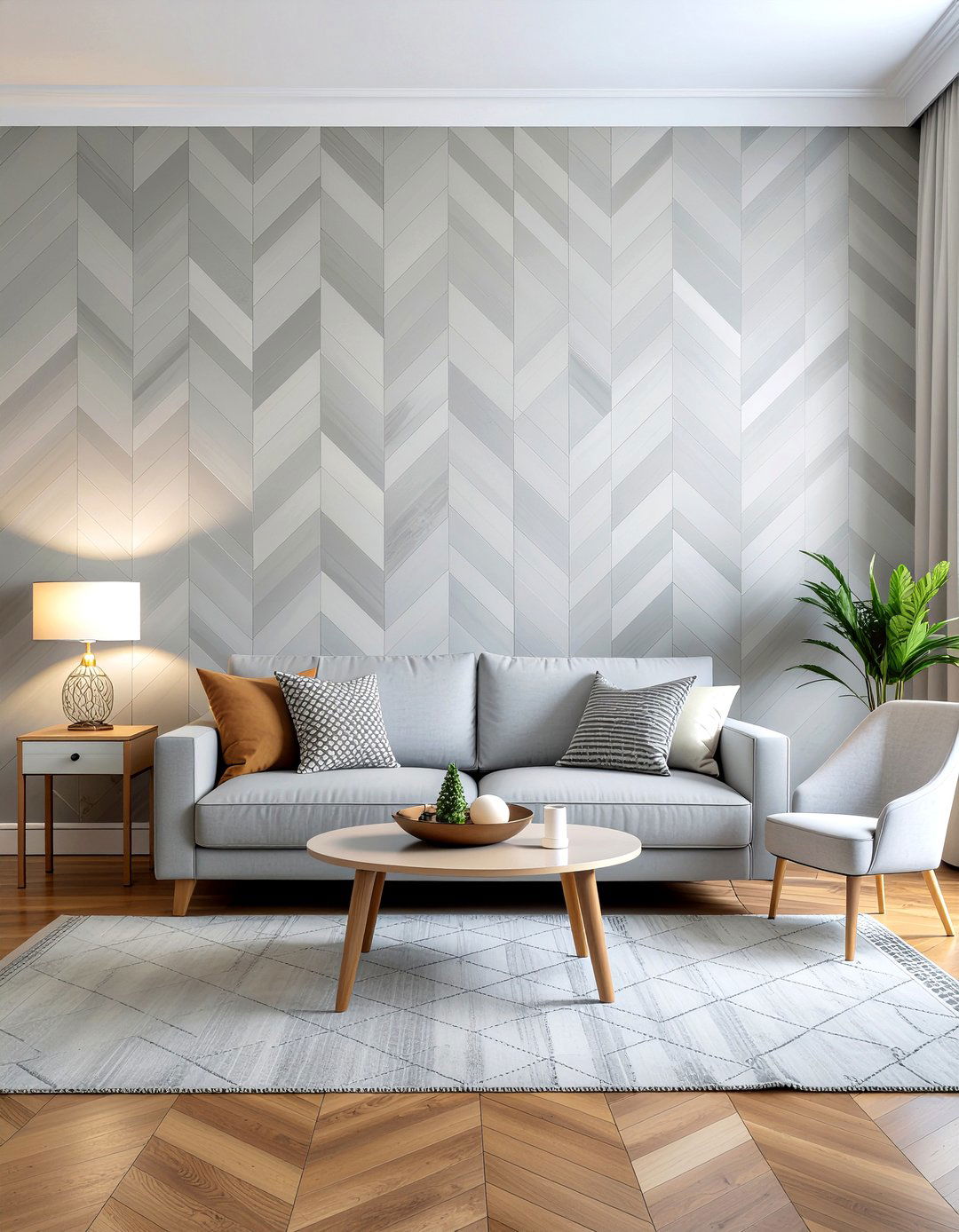 Peel and stick wallpaper - 30 low cost living room ideas