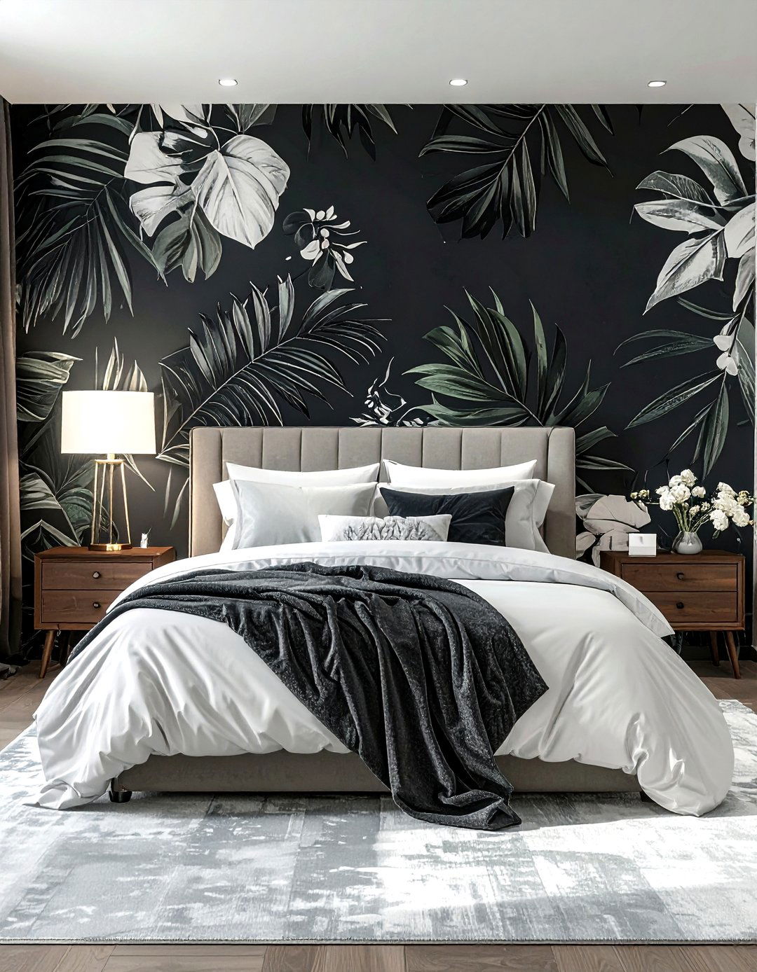 Peel and stick wallpaper - 30 no drill bedroom ideas