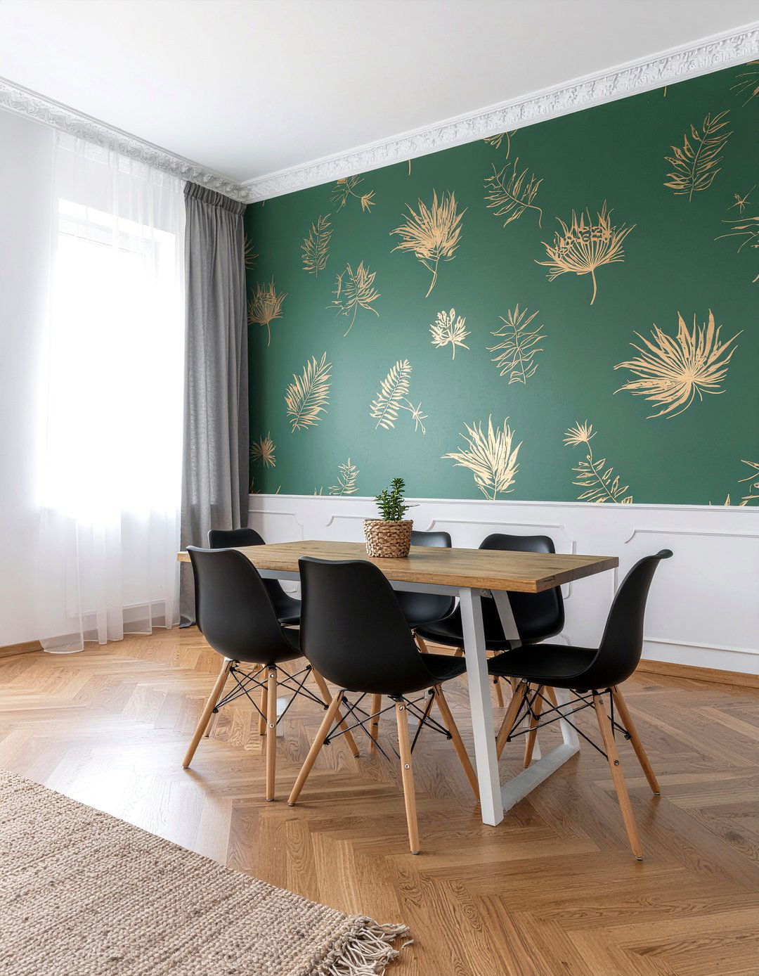Peel and stick wallpaper - 30 removable dining room decor ideas