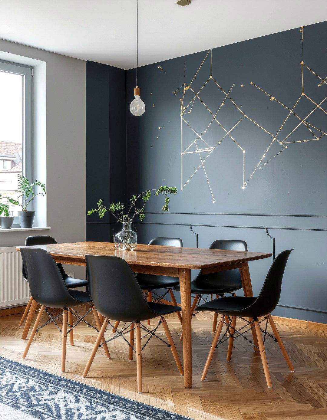 Peel and stick wallpaper - 30 renter-friendly dining room ideas