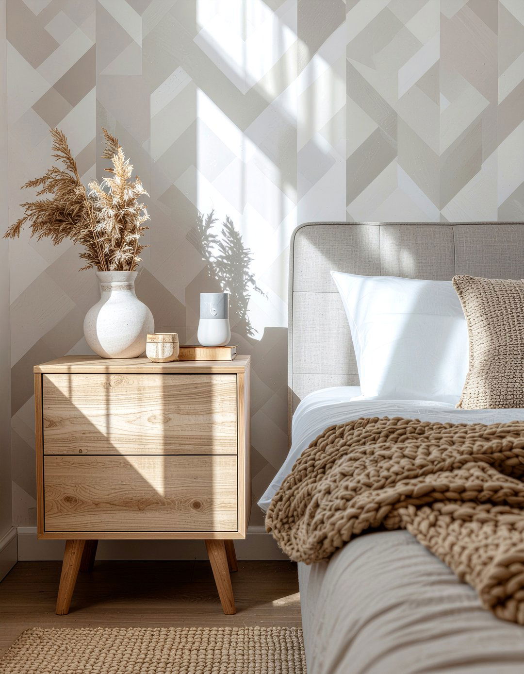 Peel and stick wallpaper - 30 temporary bedroom ideas