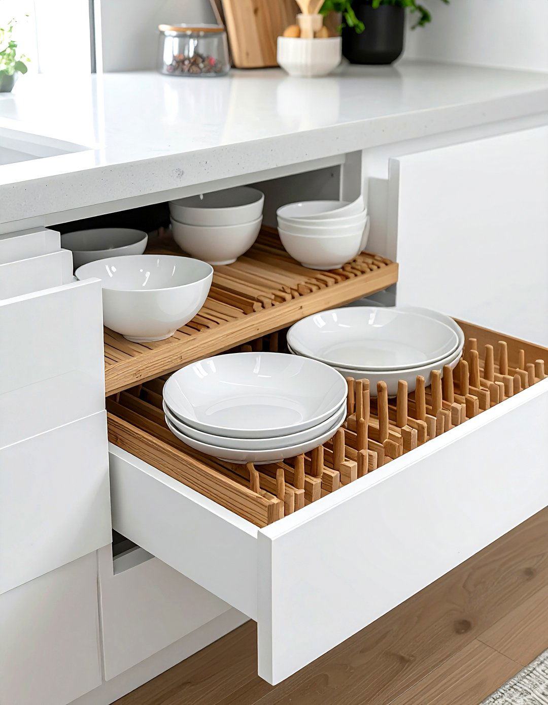 Peg System For Deep Drawers - 30 kitchen vertical storage ideas