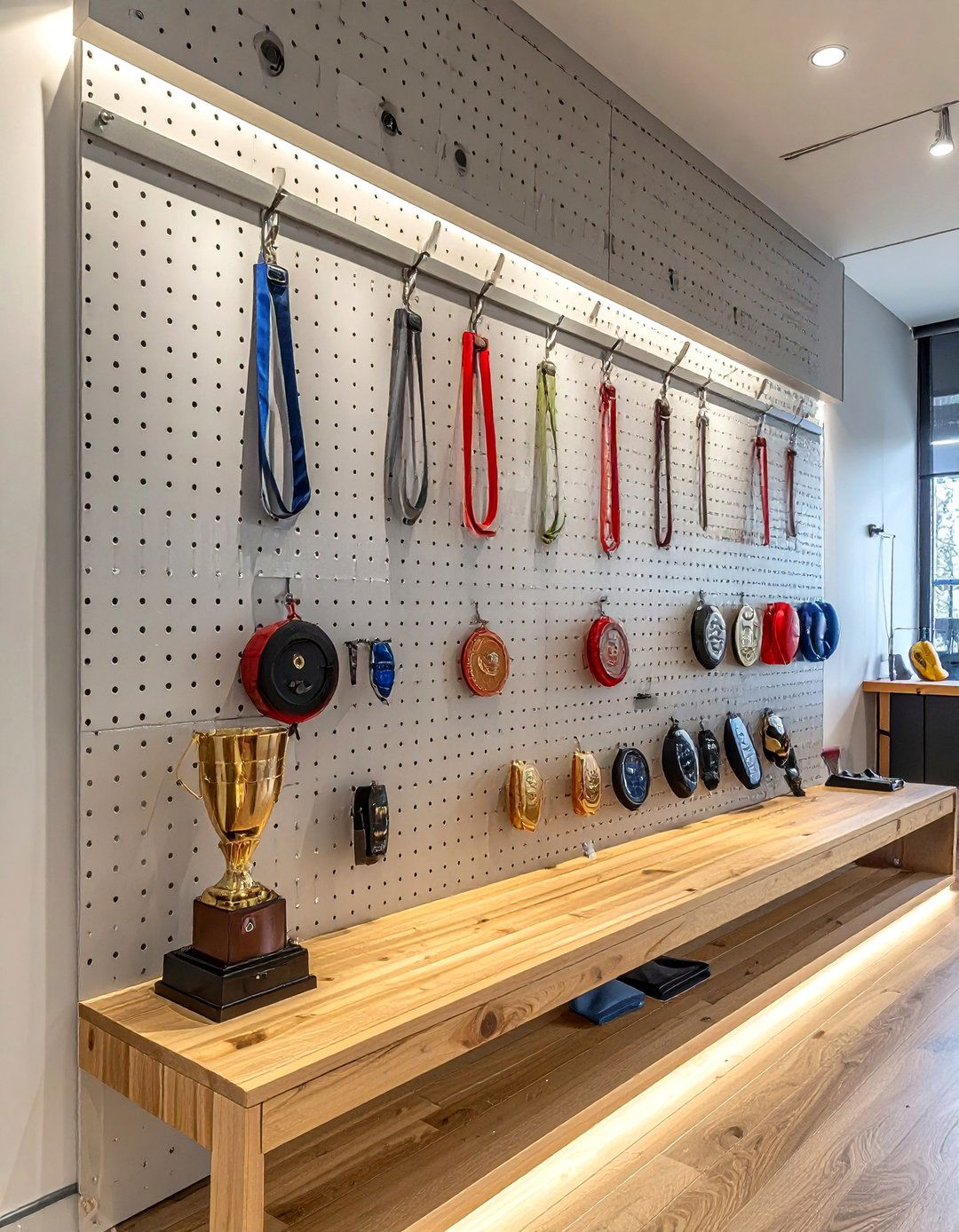 Pegboard Award Display - 30 trophy display ideas