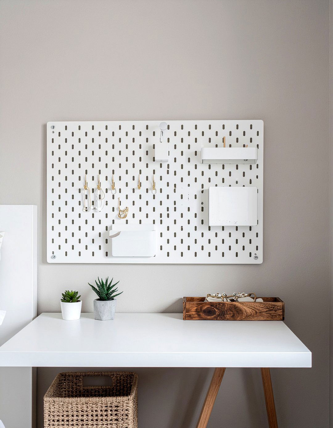 Pegboard Organizer - 30 DIY bedroom ideas