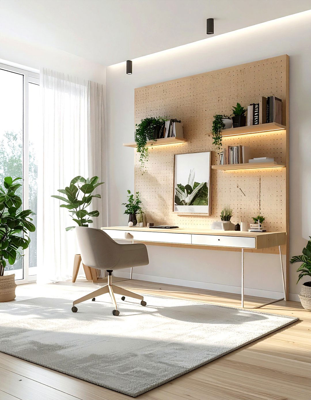 Pegboard Organizer - 30 living room wall ideas