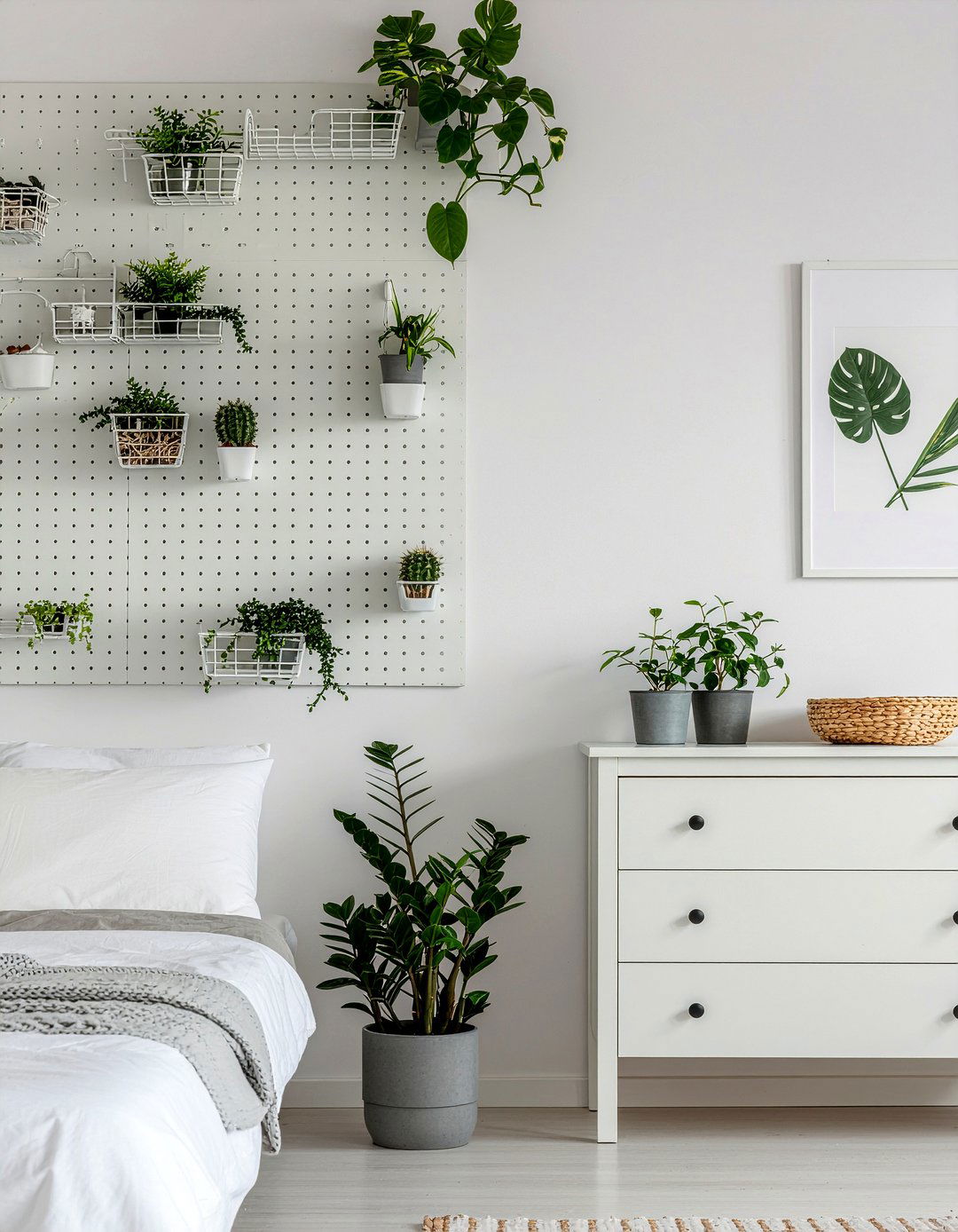 Pegboard Wall - 30 bedroom hacks