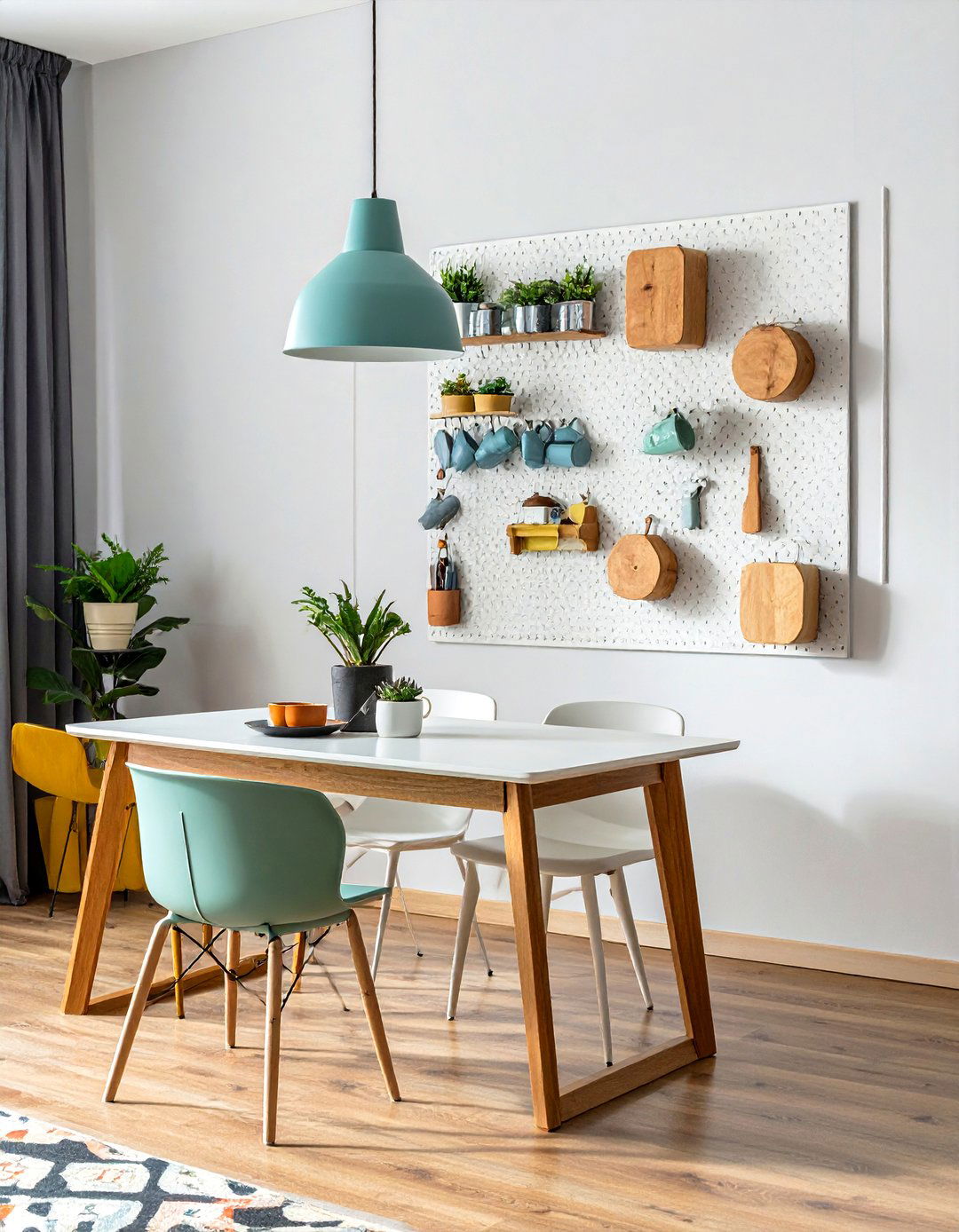 Pegboard Wall Organizer - 30 dining room wall storage ideas