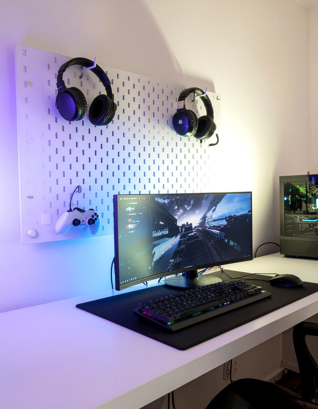 Pegboard Wall Organizer - 30 esports bedroom ideas