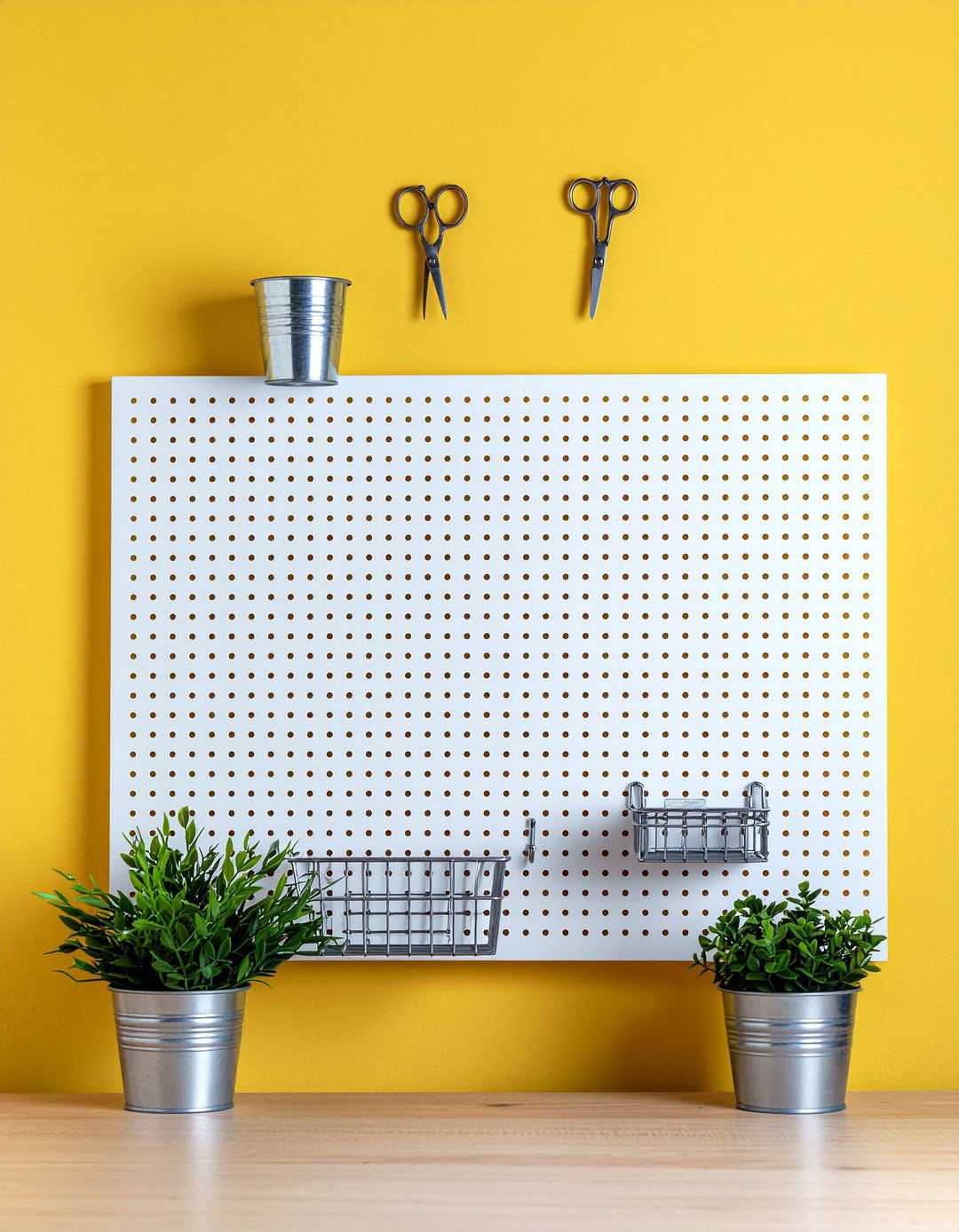 Pegboard Wall Organizer - 30 kitchen command center ideas