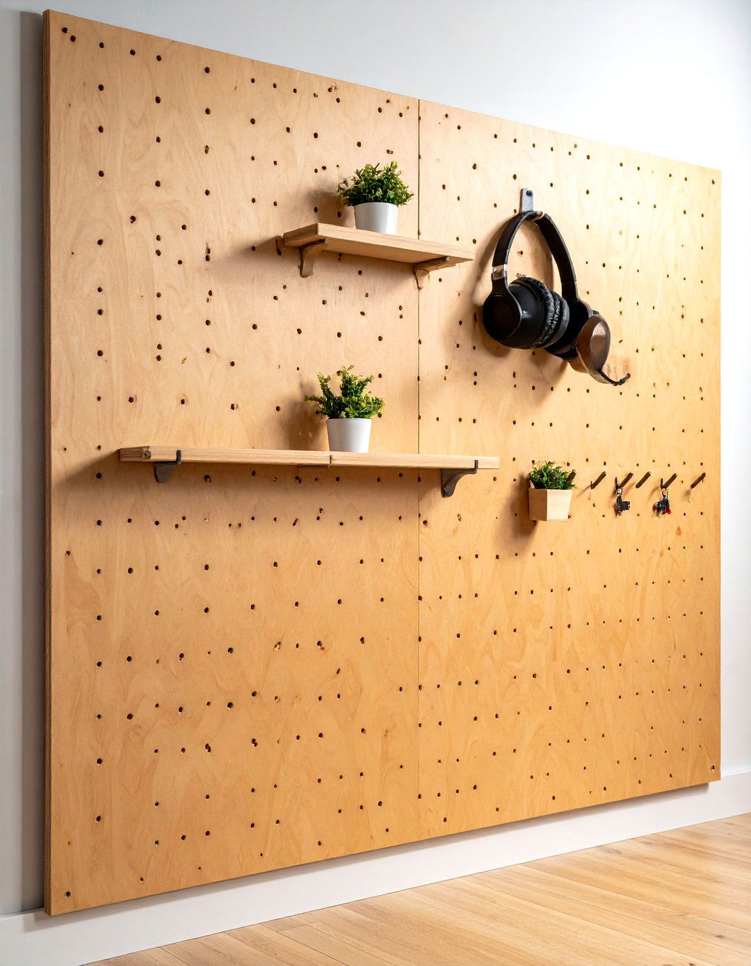 Pegboard Wall System - 30 living room storage solutions