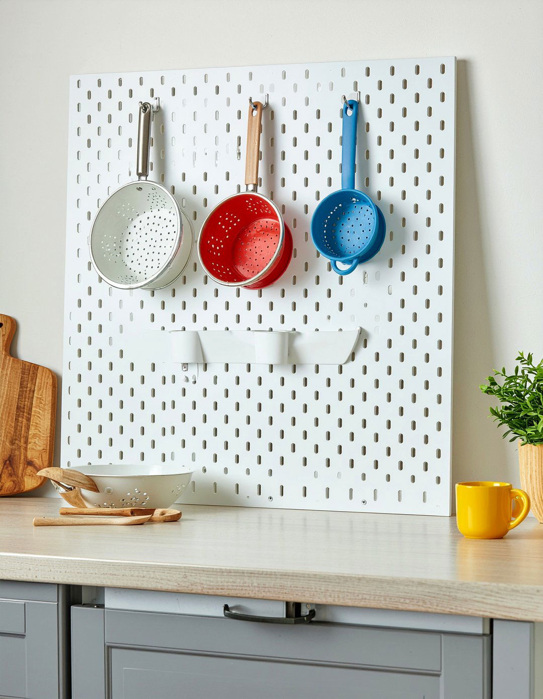 Pegboard kitchen organizer - 30 kitchen display ideas