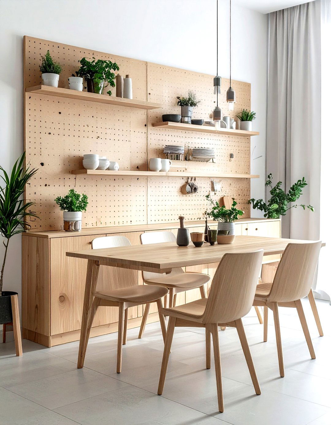Pegboard storage dining room - 30 dining room overhead storage ideas