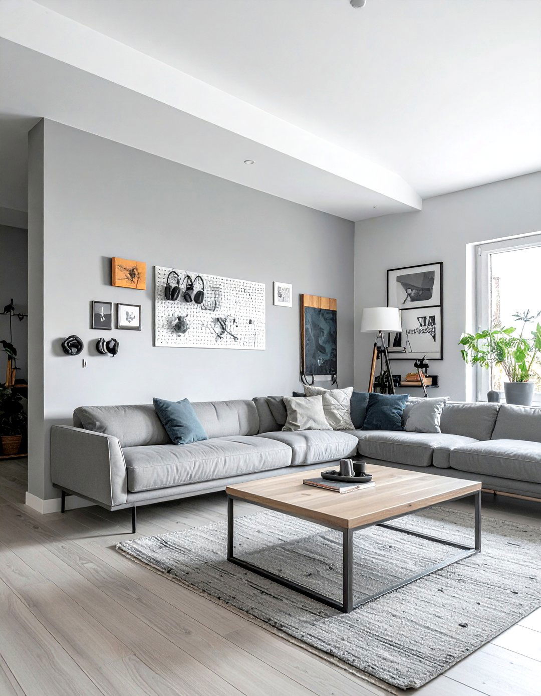 Pegboard wall - 30 living room storage hacks