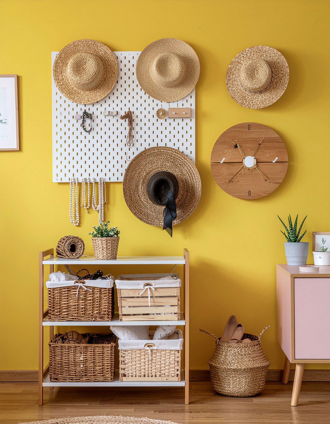 Pegboard wall organizer - 30 bedroom closet dividers