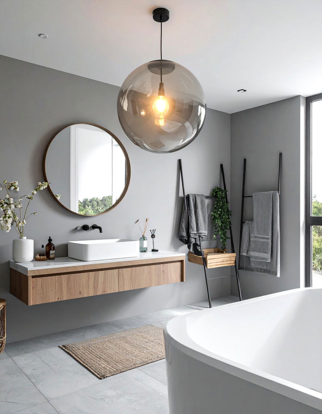 Pendant Light Bathroom - 30 chic bathroom ideas