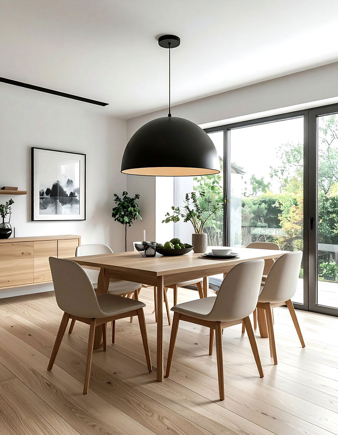 Pendant Light Dining - 30 streamlined dining room ideas