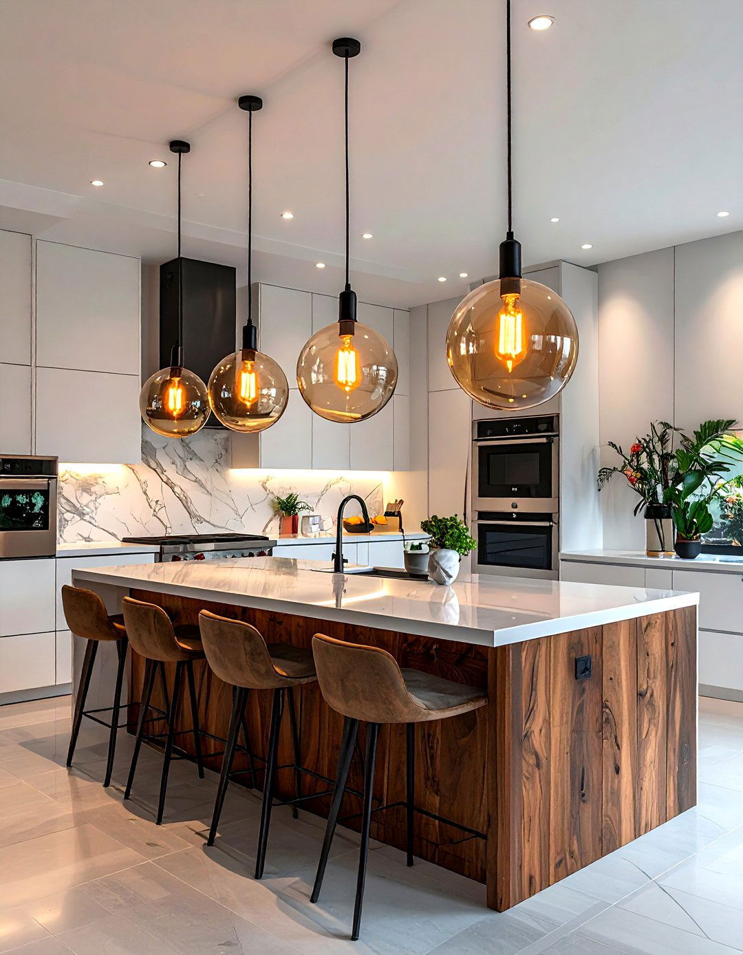 Pendant Light Fixtures - 30 kitchen timeless element ideas