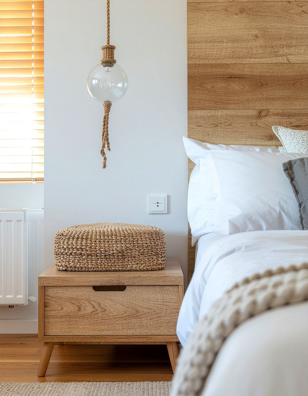 Pendant Light Over Nightstand - 30 bedroom lighting ideas