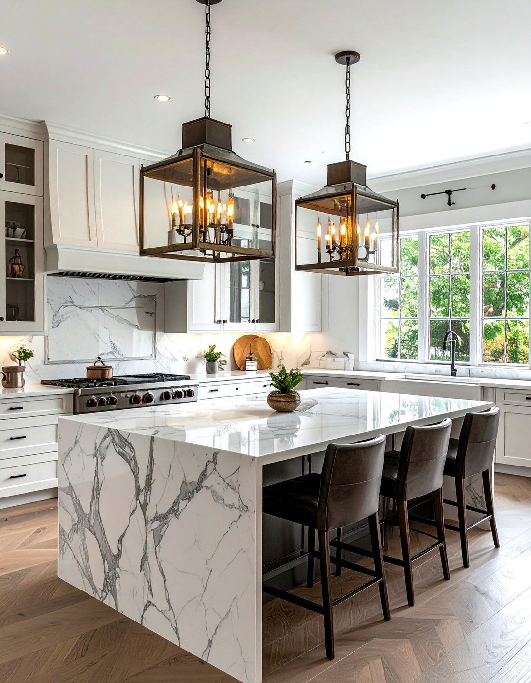 Pendant Lighting Over Island - 30 traditional kitchen ideas