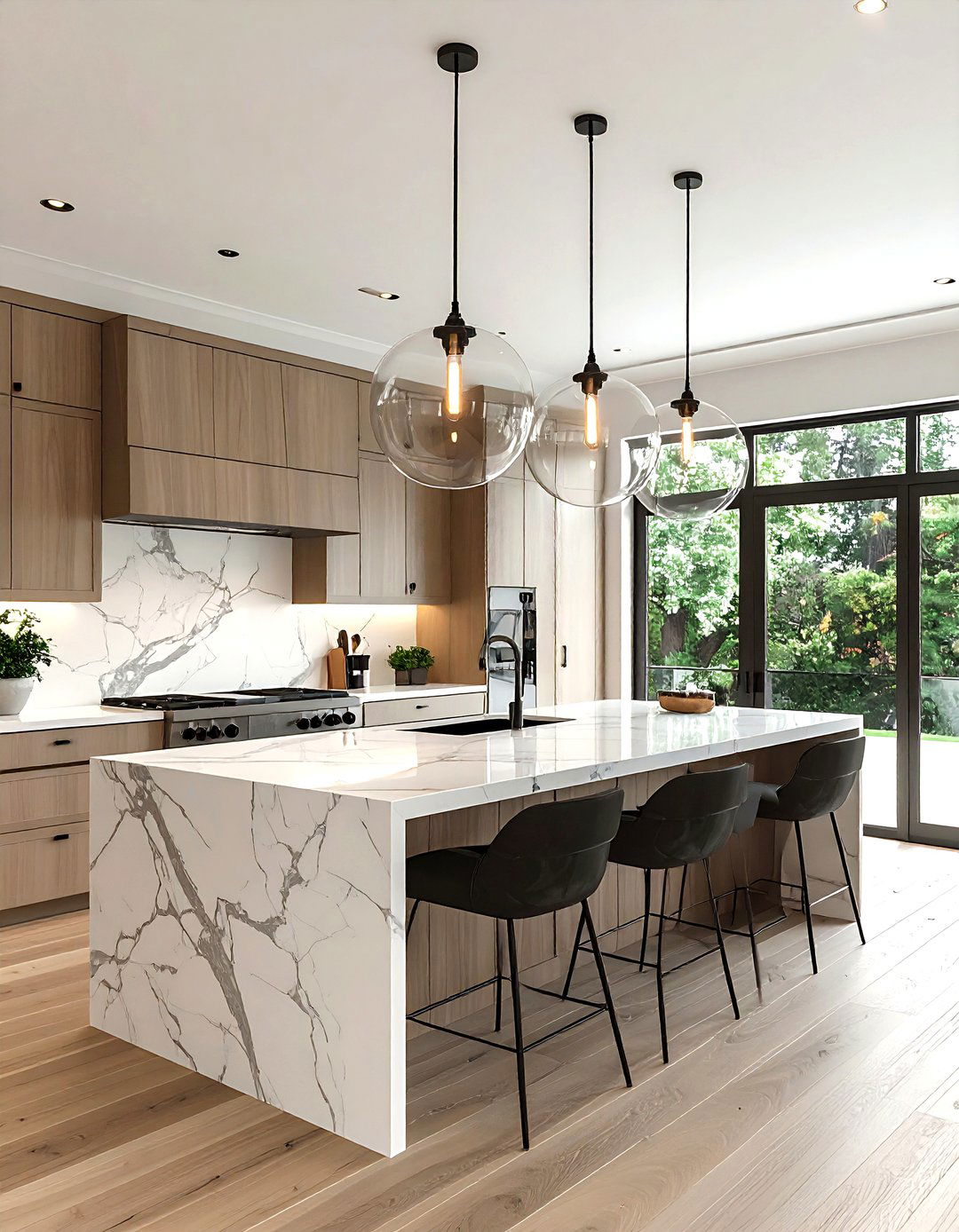 Pendant Lighting Over Island - 30 kitchen redesign ideas