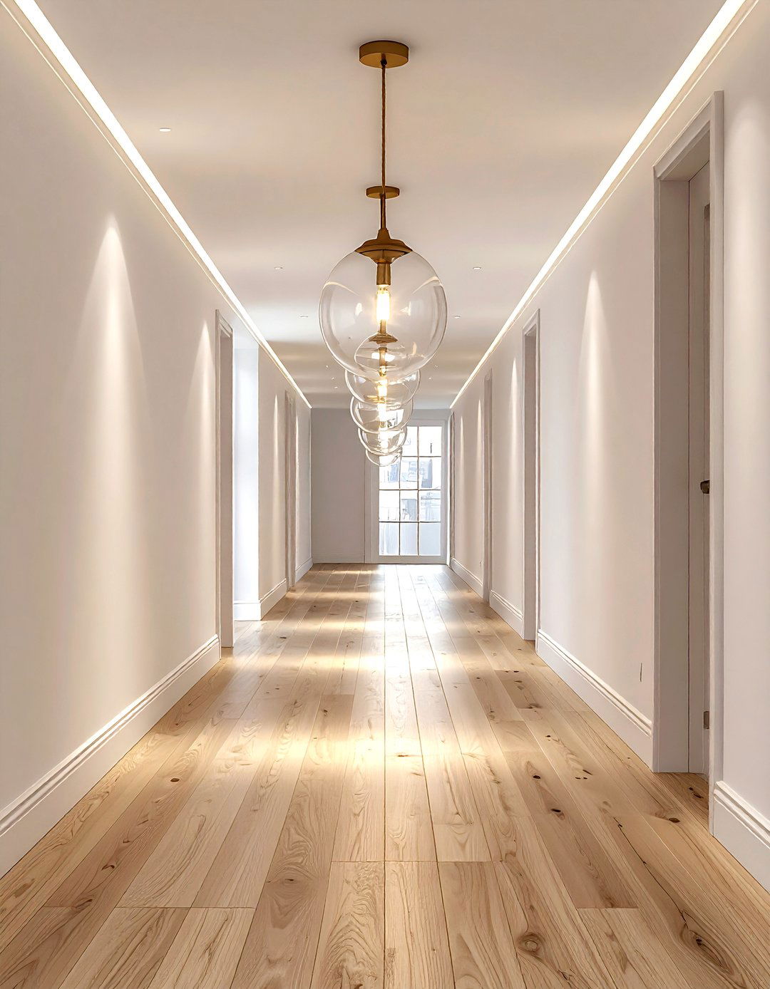 Pendant light - 30 long hallway ideas