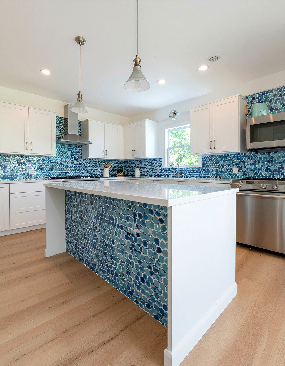 30 Glass Tile Kitchen Backsplash Ideas for a Modern Glow