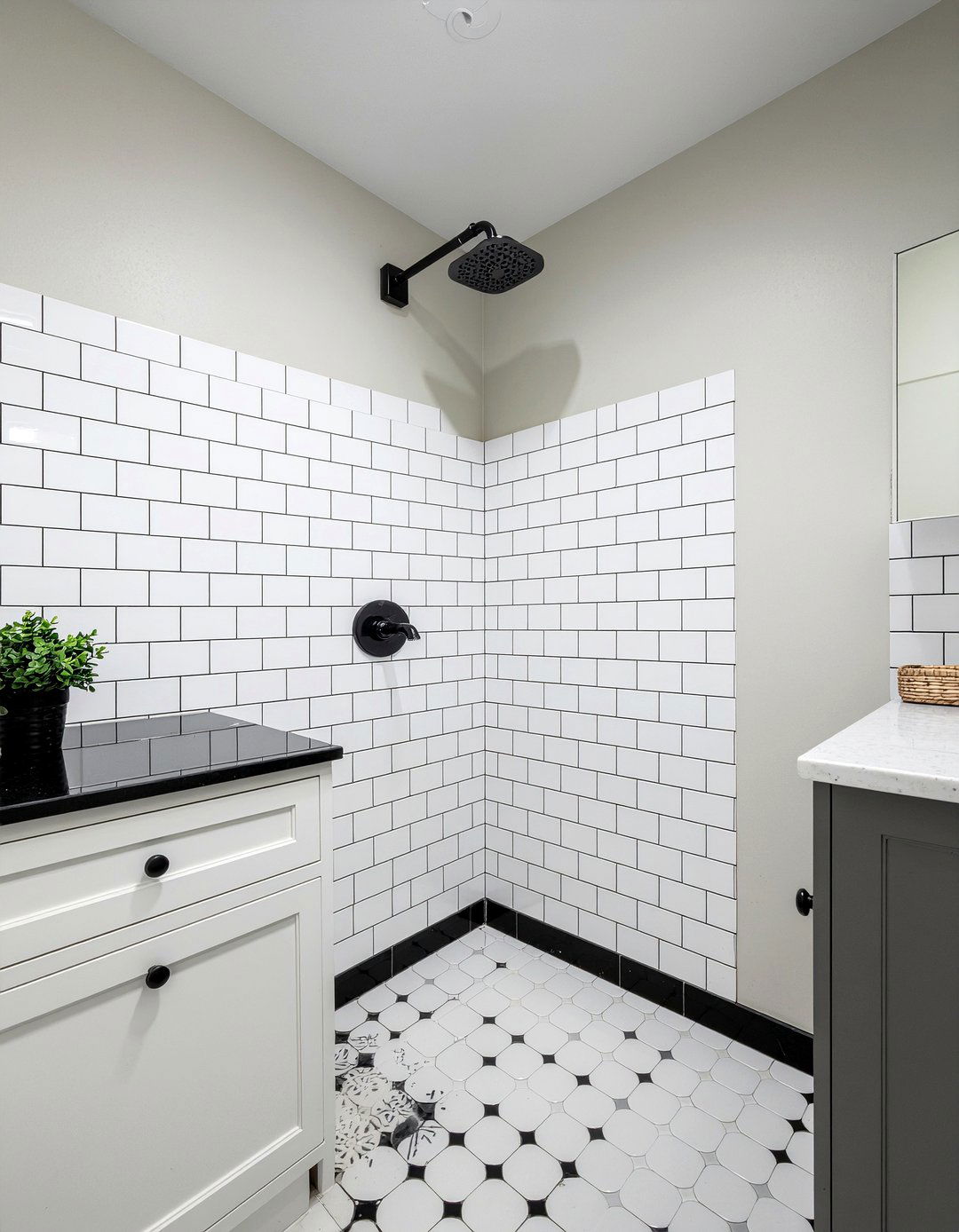 Penny Tile - 30 bathroom focal wall ideas