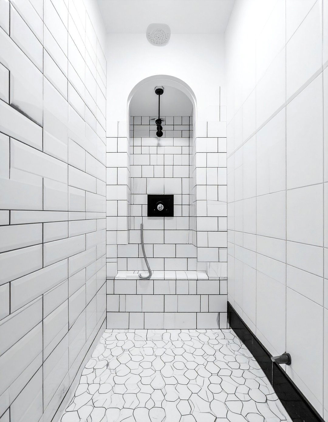 Penny Tile Black Grout - 30 black grout bathroom ideas