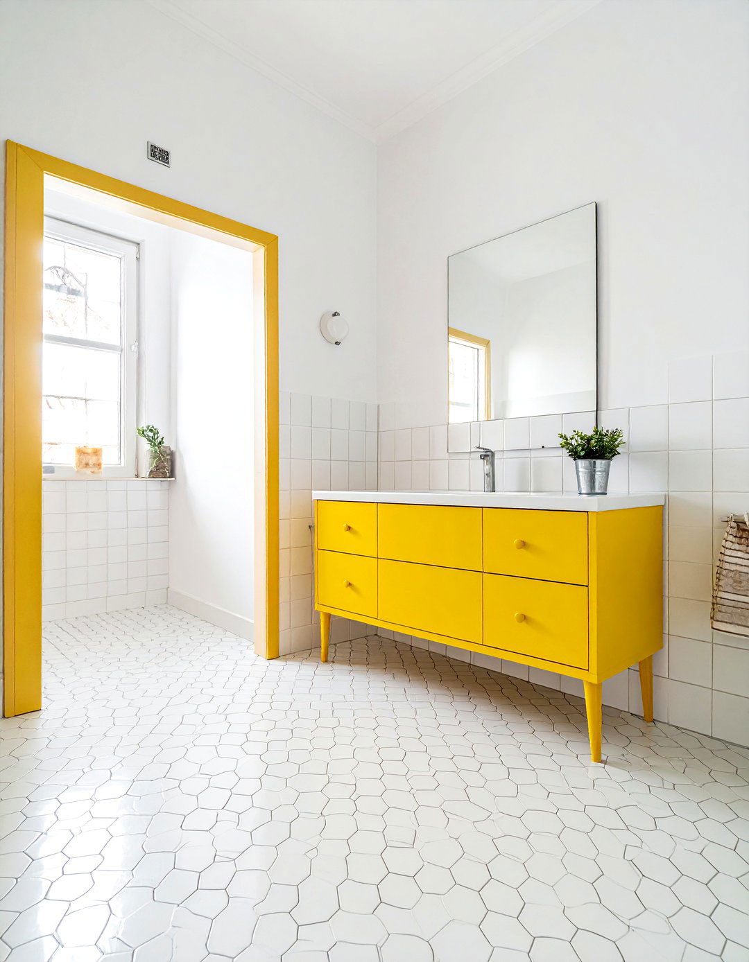 Penny Tile Vinyl - 30 bathroom vinyl flooring ideas