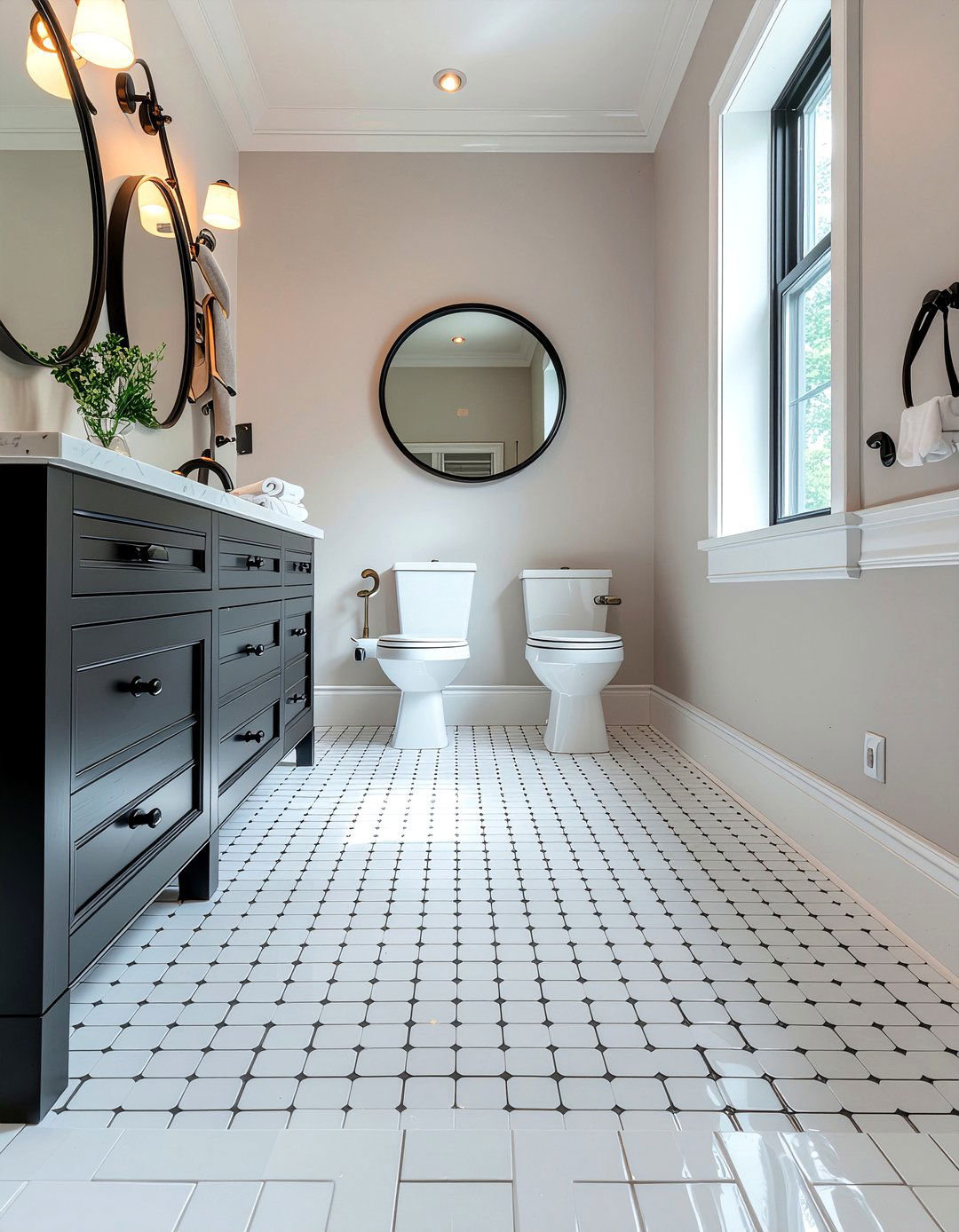Penny tile floor radiant heat - 30 bathroom heated floor ideas